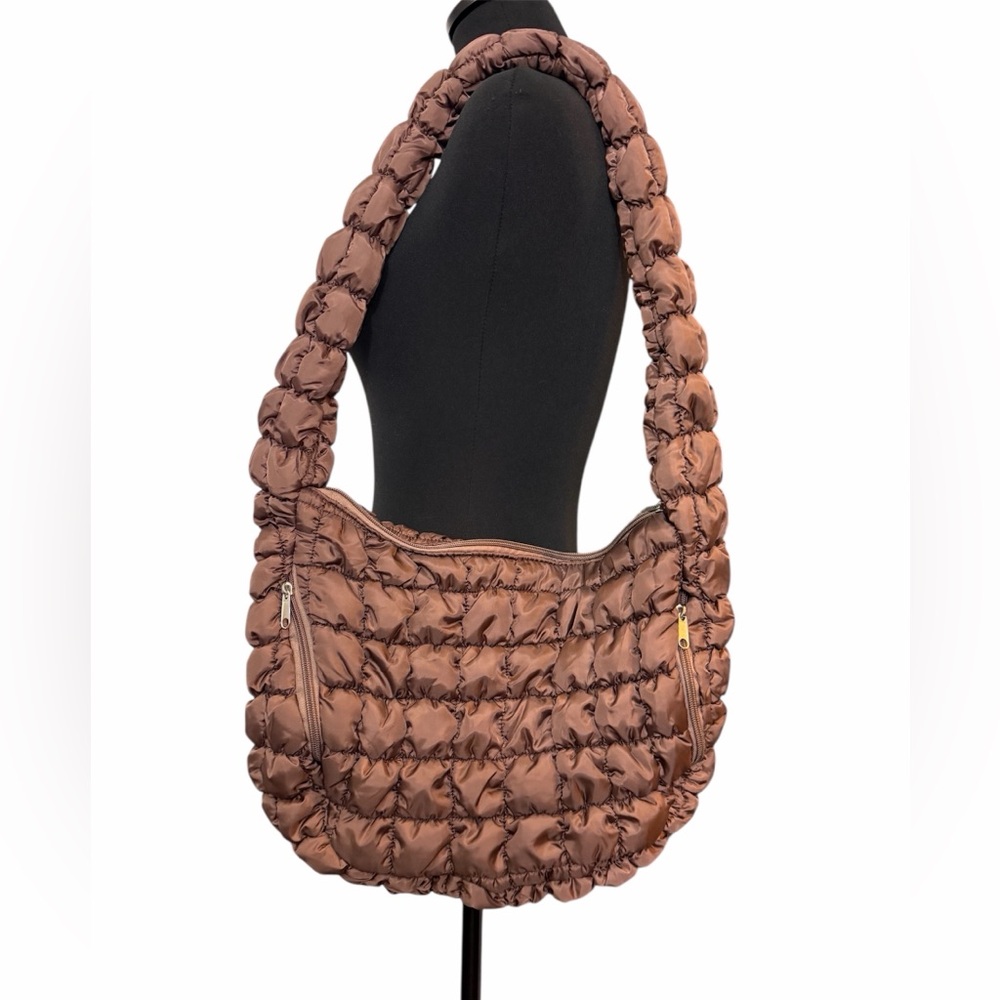 NWT Quilted Cocoa Puffer Carry Bag
